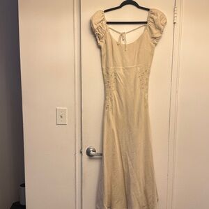 Cream Puff Sleeve Dress. brand new